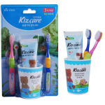  Mukunghwa Kizcare Детский набор (голубой стаканчик, 2 щетки, гель-паста со вкусом клубники 75г) с 3лет, фото 1 
