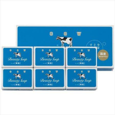  Cow мыло молочное освежающее Beauty Soap с ароматом жасмина синяя упаковка, 6 шт х 85 г, фото 1 