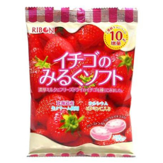  Мягкая сливочно-клубничная карамель Hokkaido Strawberry & Milk candy, Ribon, фото 1 