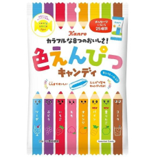  Kanro Карамель леденцовая "Цветные карандаши", с фруктовыми вкусами, 80 гр, фото 1 