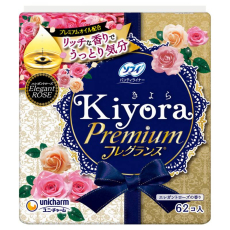  Ежедневные гигиенические прокладки Sofy Kiyora Premium с ароматом роз Unicharm, 62 шт., фото 1 