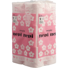  Туалетная бумага Nepia Premium Soft двухслойная с рисунком, с ароматом сакуры 25 м 12 рулонов, фото 1 
