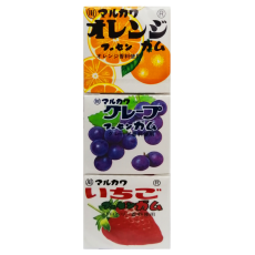  Жевательная резинка Marukawa из 3х вкусов: апельсин, клубника, виноград, 17гр, фото 1 