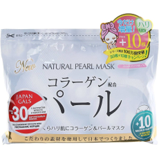  Japan Gals Курс натуральных масок для лица с экстрактом жемчуга, 30 шт +10шт в подарок, фото 1 