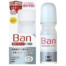  Lion Ban Medicated Deodorant Концентрированный молочный роликовый дезодорант-антиперспирант для профилактики неприятного запаха, без запаха 30мл, фото 1 