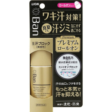  Lion Ban sweat Premium label Премиальный дезодорант-антиперспирант роликовый ионный блокирующий потоотделение (без запаха) 40мл, фото 1 