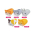  Sowa прачечная ситцевая сетка для стирки и хранения белья Кошка серая Ш26 × Г16 × В14см, фото 3 