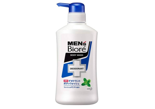  KAO Men's Biore Увлажняющее и дезодорирующее мужское жидкое мыло для тела с ароматом мяты, 440 мл, фото 1 