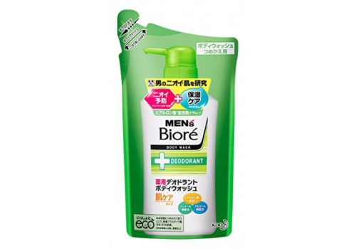  KAO Men's Biore Мужское пенящееся мыло для тела с противовоспалительным и дезодорирующим эффектом, с цветочным ароматом, мягкая упаковка, 380 мл, фото 1 