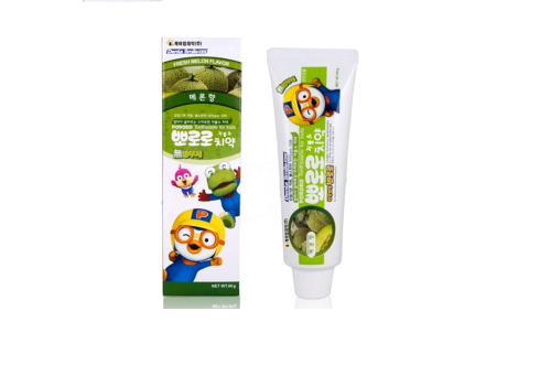  KM Зубная паста "Pororo" для детей от 3 лет с пониженным содержанием фтора (со вкусом дыни) 90 г, фото 1 