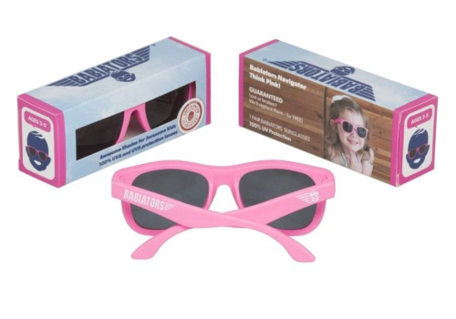  Babiators очки солнцезащитные Original Navigator Розовые помыслы (Think Pink!)) Classic (3-5 лет), фото 3 