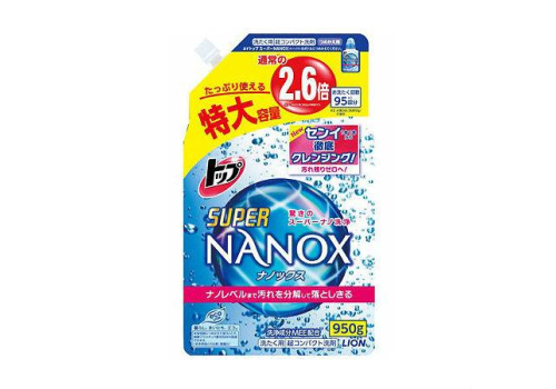  Lion Top Super NANOX Жидкое средство для стирки белья, сменная упаковка, 900 мл, фото 1 