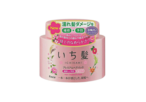  Kracie Ichikami  Маска для защиты и восстановления волос Ichikami с маслом периллы, 180гр, фото 1 