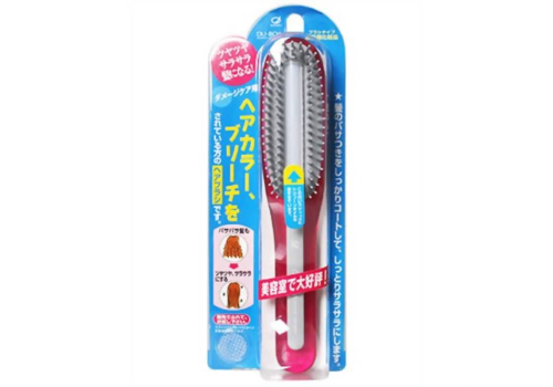  Расческа с силиконовым стержнем Ikemoto Damage Care Brush для поврежденных волос, розовая / 1 шт., фото 1 