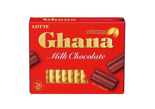  Lotte GHANA Milk Chocolate Молочный шоколад, 26 порций в коробке, 119 гр., фото 1 