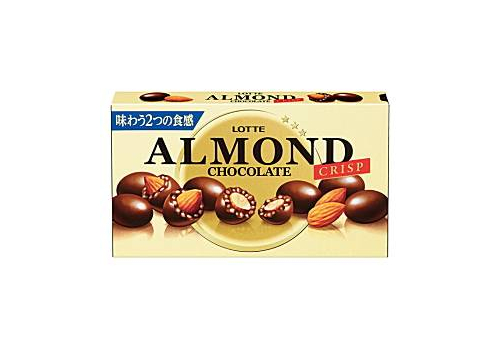  Lotte ALMOND Обжаренный целый миндаль в хрустящем молочном шоколаде, 89 гр, фото 1 