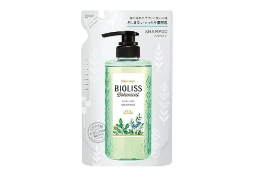 KOSE Bioliss Botanical Extra Airy Шампунь для придания объема волосам, с ароматом свежих трав и цитрусовых, мягкая упаковка, 340мл., фото 1 