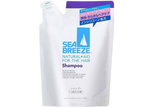  Shiseido SEA BREEZE Шампунь для жирной кожи головы , мягкая упаковка, 400 мл, фото 1 