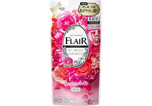  KAO Flair Fragrance Арома кондиционер для белья, аромат Сладкий цветок, мягкая упаковка, 400 мл, фото 1 
