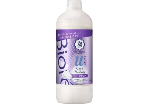  KAO Biore U Foaming Body Wash Deep Clear Пена для душа, с освежающим ароматом трав, сменная упаковка, 450 мл, фото 1 