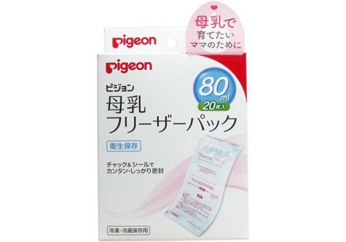 Пакеты для заморозки грудного молока, PIGEON 80 мл (20 шт.), фото 1 