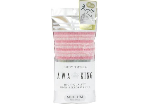  Мочалка-полотенце для тела Yokozuna Awa King средней жёсткости, розовая, фото 1 