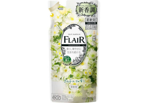  KAO Flair Fragrance Арома кондиционер для белья, аромат Белый букет, мягкая упаковка, 400 мл, фото 1 