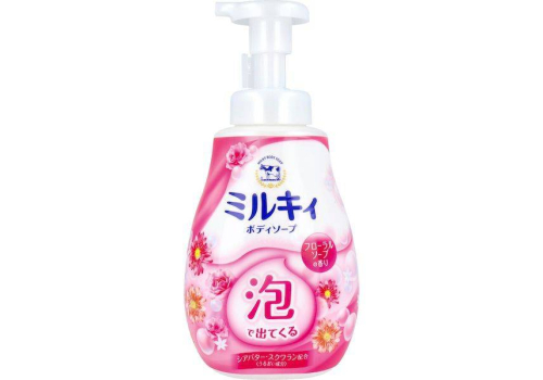  COW Milky Foam Floral Soap Увлажняющее мыло-пенка для тела,  с ароматом пиона и розы, 600мл., фото 1 