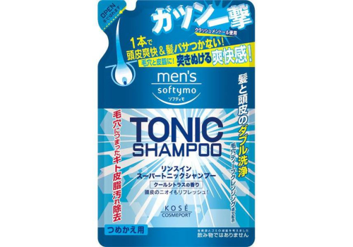  Men's Softymo Мужской тонизирующий шампунь для волос, с цитрусовым ароматом, мягкая упаковка, 400 мл, фото 1 