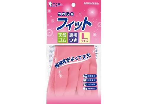  ST Резиновые перчатки Family (средней толщины, с внутренним покрытием) розовые РАЗМЕР L, 1 пара, фото 1 
