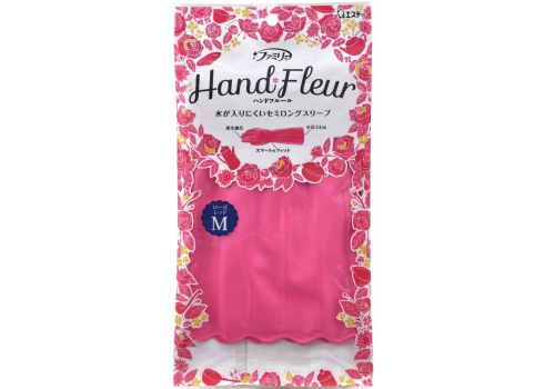  Тонкие виниловые перчатки с фиксацией на кончиках пальцев Hand Fleur  длинные 20 см, размер М, ST 1 пара, фото 1 