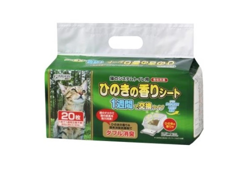  Ishihara Салфетка для кошачьего туалета UNICHARM антибактериальная с медью и кипарисом 20шт, фото 1 