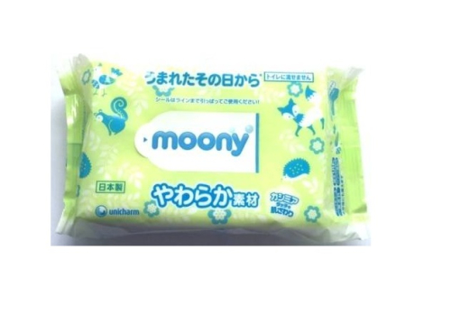  Салфетки Moony влажные детские упаковка 80шт, фото 2 