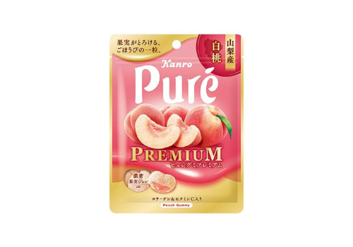  Kanro Pure Gummy Peach (жевательный мармелад, ПЕРСИК), 54гр, фото 1 
