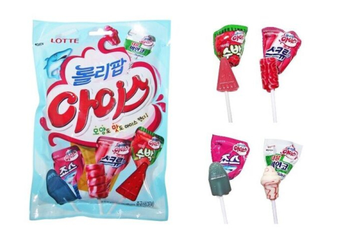  LOTTE Lollipop ice леденцы на палочке, мороженое 12 шт  4 вкуса 132 гр, фото 1 