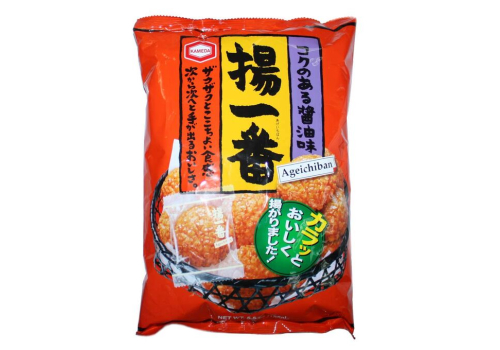  KAMEDA Ageichiban / Рисовые снеки с соевым соусом и медом 138гр, фото 1 