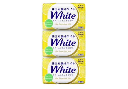  KAO White Refresh Citrus Мыло туалетное кусковое, цитрусовый аромат, 3 шт, фото 1 