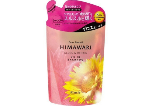  Dear Beaute Himawari Oil Premium EX Шампунь для восстановления блеска поврежденных волос с растительным комплексом, мягкая упаковка, 360 мл, фото 1 