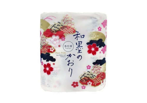  SHIKOKU TOKUSHI Waboku-no-Kaori Парфюмированная туалетная бумага, 2-х слойная, с ароматом натуральных эфирных масел, 32м. (12 рулонов)., фото 1 