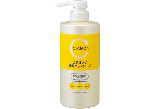  KUMANO YUSHI Cyclear Vitamin C Жидкое мыло для тела увлажняющее, с витамином С и энзимами, с цитрусовым ароматом, 500мл., фото 1 