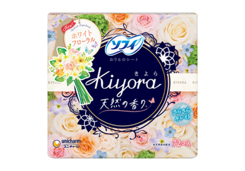  Ежедневные женские гигиенические прокладки SOFY Kiyora "White Floral", цветочный аромат, фото 1 