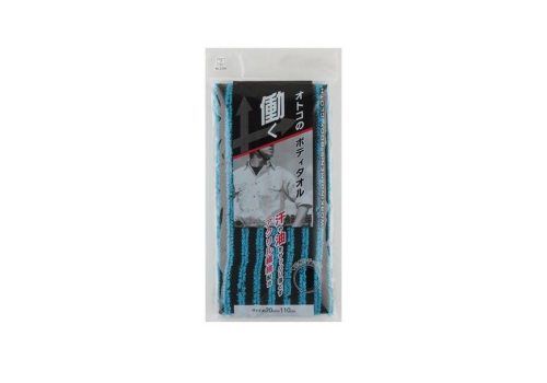  Мочалка мужская массажная для тела с акриловыми волокна Acrylic Fiber Washcloth KOKUBO 20x110см, фото 1 