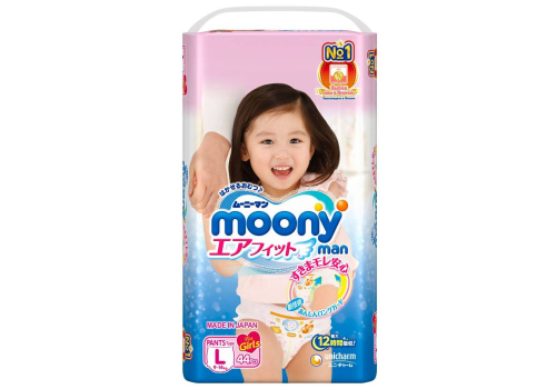  Трусики Moony (Export) размер L 9-14кг для девочки, 44шт, фото 1 