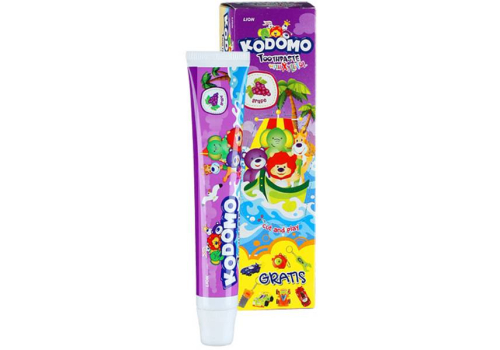  Зубная паста детская с виноградным вкусом 6+ Kodomo Lion 45гр, фото 1 