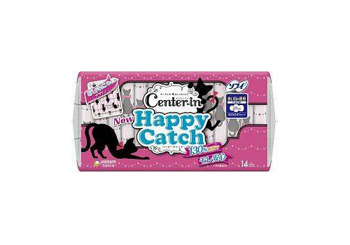  Unicharm Center-in Happy Catch Super Night Ночные гигиенические прокладки для девочек-подростков 29 см с крылышками 14 шт, фото 1 